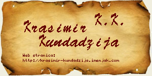 Krasimir Kundadžija vizit kartica